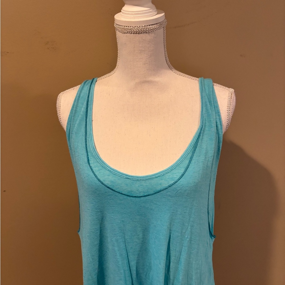 Free People Turquoise Sleeveless Top